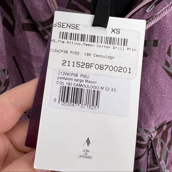 THE ATTICO Purple Mason Printed Cargo Pants - Picture 7 of 12